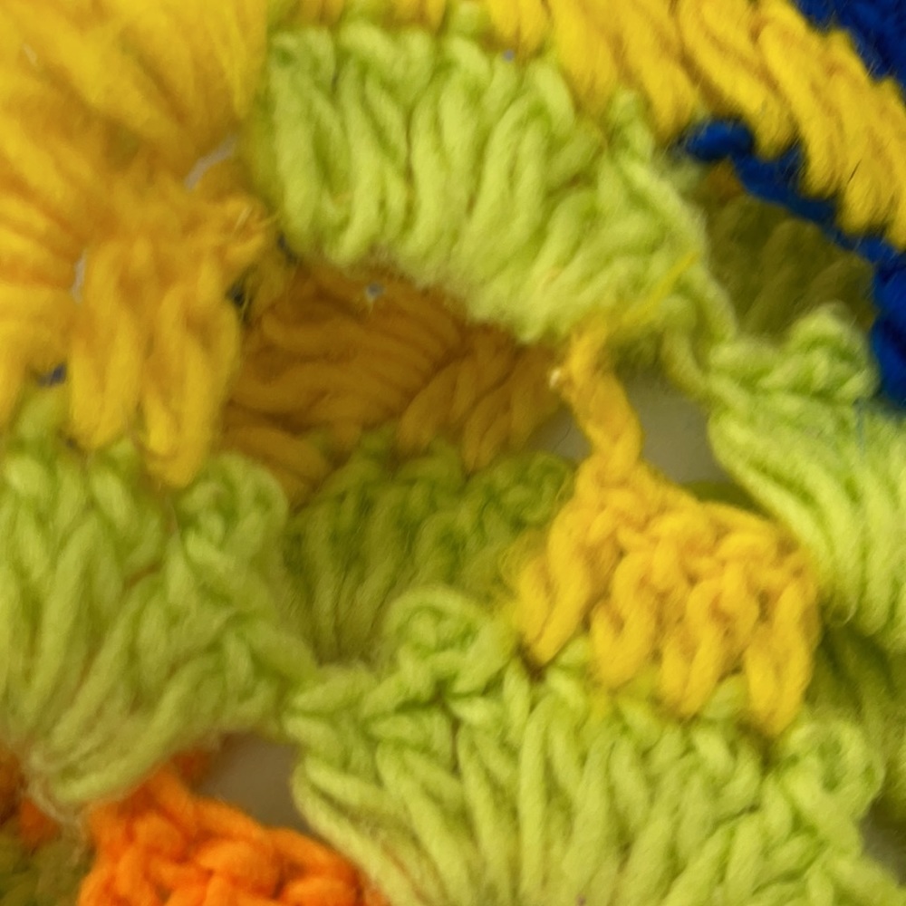 Hand-Crocheted Yellow & Multicolor Tank Top - Picture 9 of 9